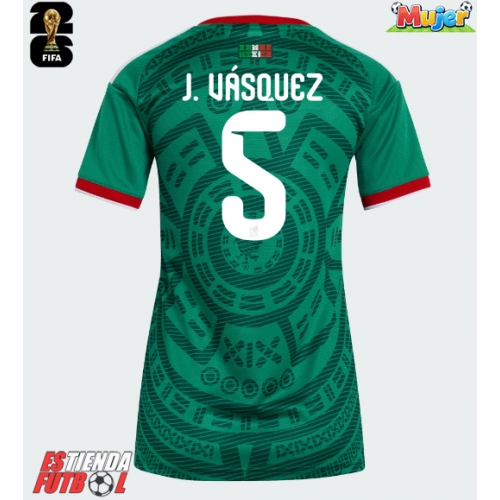 México Johan Vasquez #5 Primera Equipación Mujer Mundial 2026 Manga Corta